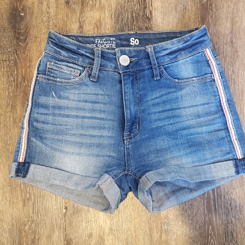 High rise jean shorts, XS